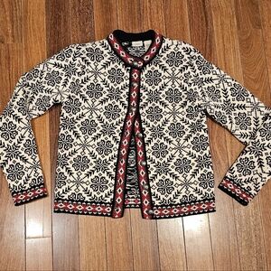 L.L. Bean Black and White Knit Sweater